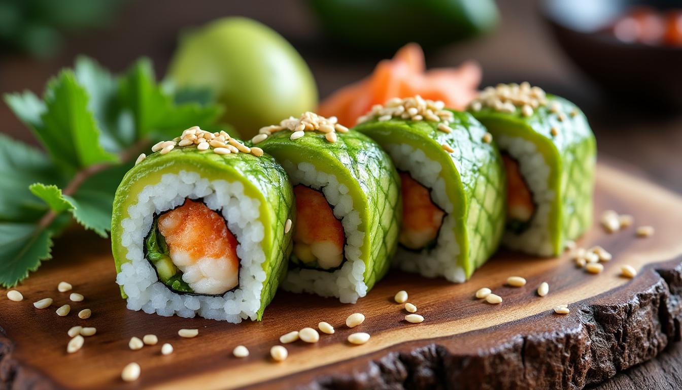 découvrez les makis dragon, un délice japonais alliant fraîcheur et saveurs intenses pour une expérience culinaire inoubliable.