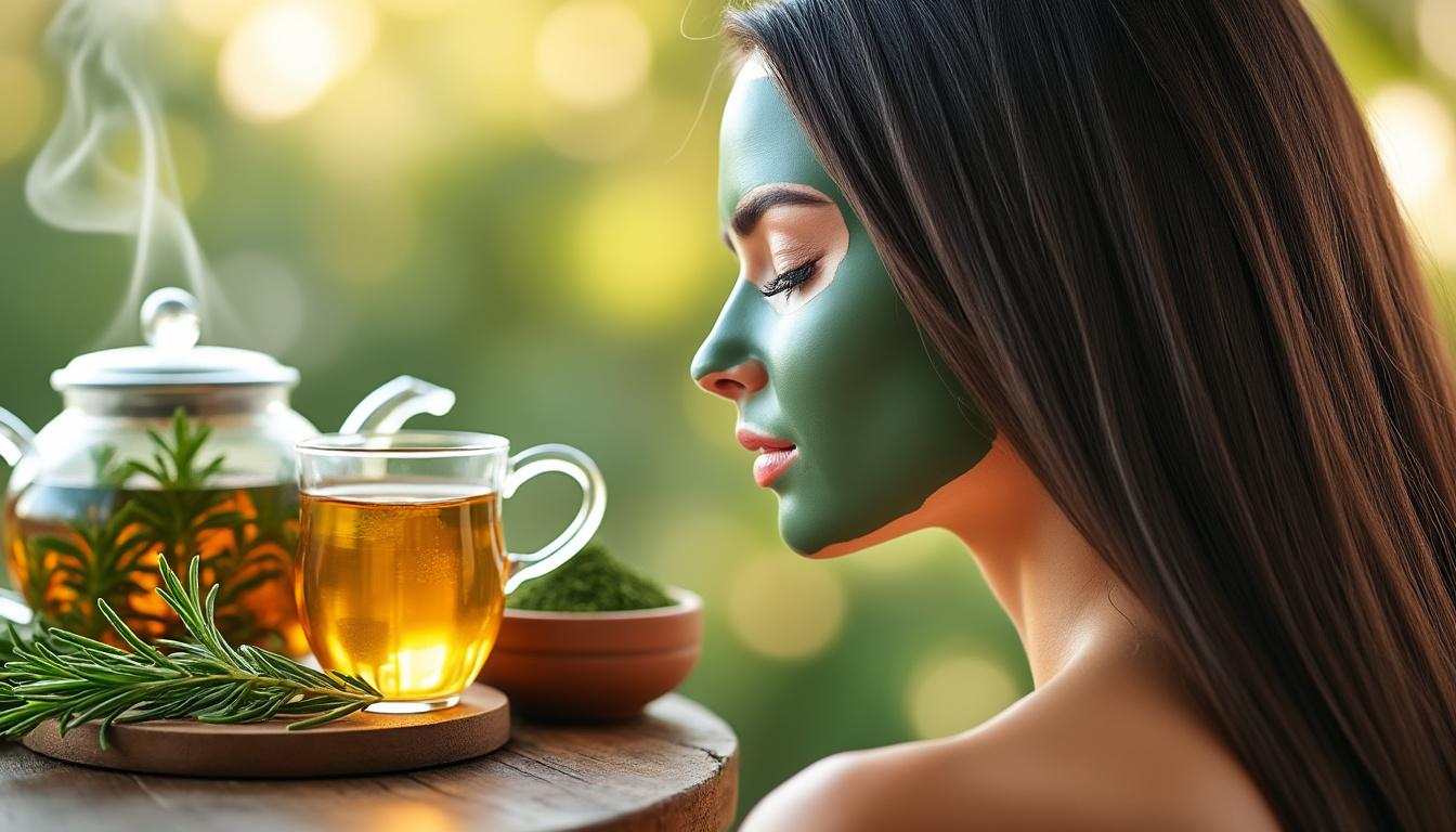 découvrez notre masque capillaire naturel à base d’argile et d’infusion de romarin, pour nourrir et revitaliser vos cheveux en douceur et leur redonner éclat et vitalité.