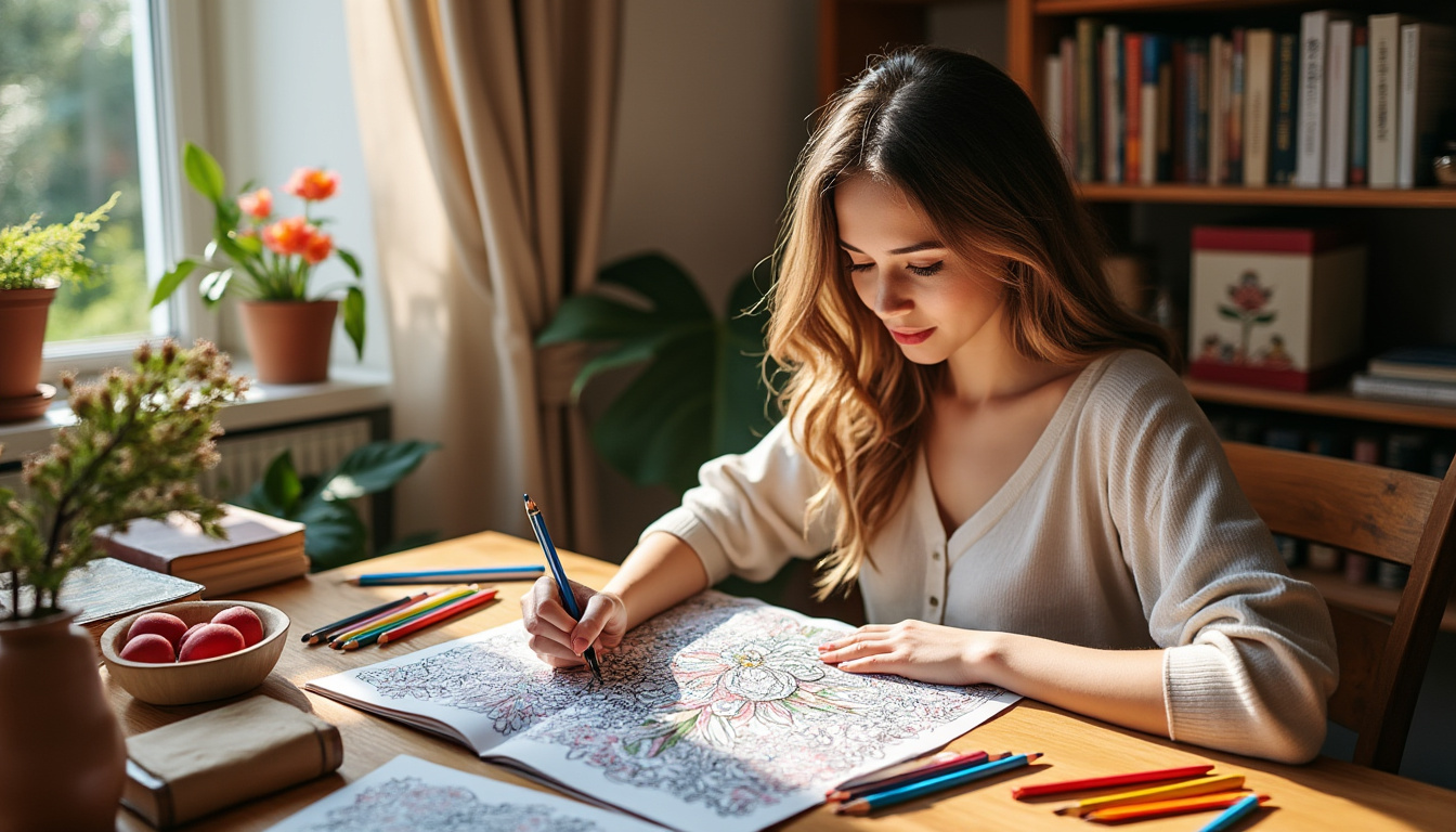 découvrez le carnet de coloriage flow, un voyage créatif pour cultiver le bien-être et la détente grâce à l'art du coloriage en couleurs apaisantes.
