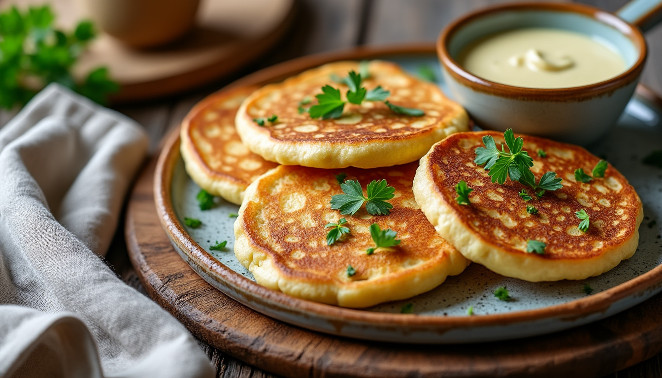 savourez nos galettes croustillantes de flocons d'avoine, généreusement accompagnées d'une fondue de poireaux onctueuse pour un repas sain et gourmand.