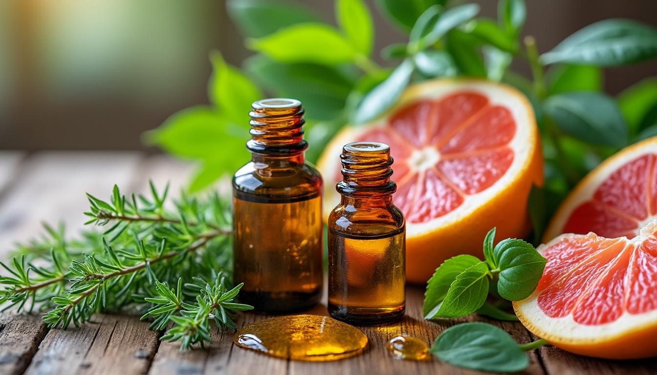 découvrez comment les huiles essentielles naturelles de thym, estragon et pamplemousse peuvent purifier votre foie et améliorer votre bien-être au quotidien.