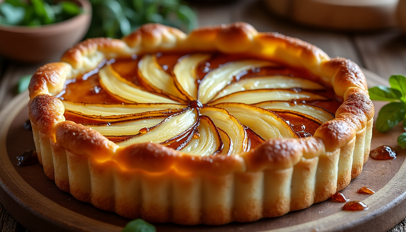 découvrez notre délicieuse tarte tatin aux endives caramélisées et au fromage de chèvre fondant, une recette savoureuse alliant douceur et goût intense pour régaler vos papilles.