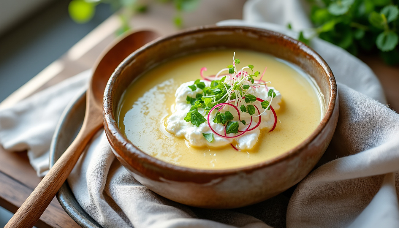découvrez une recette facile et gourmande de velouté de radis onctueux à la ricotta, parfait pour une entrée légère et savoureuse.