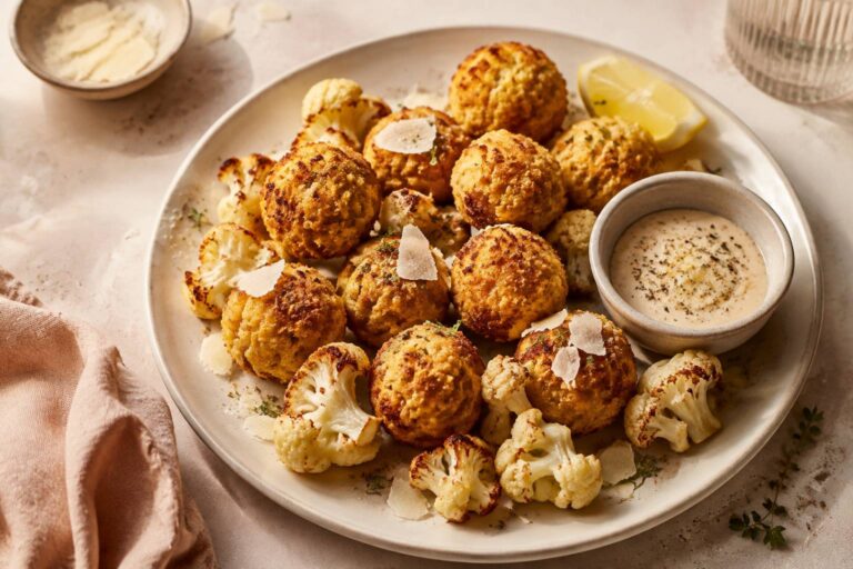 Délicieuses croquettes de chou-fleur au parmesan, un régal croustillant et savoureux