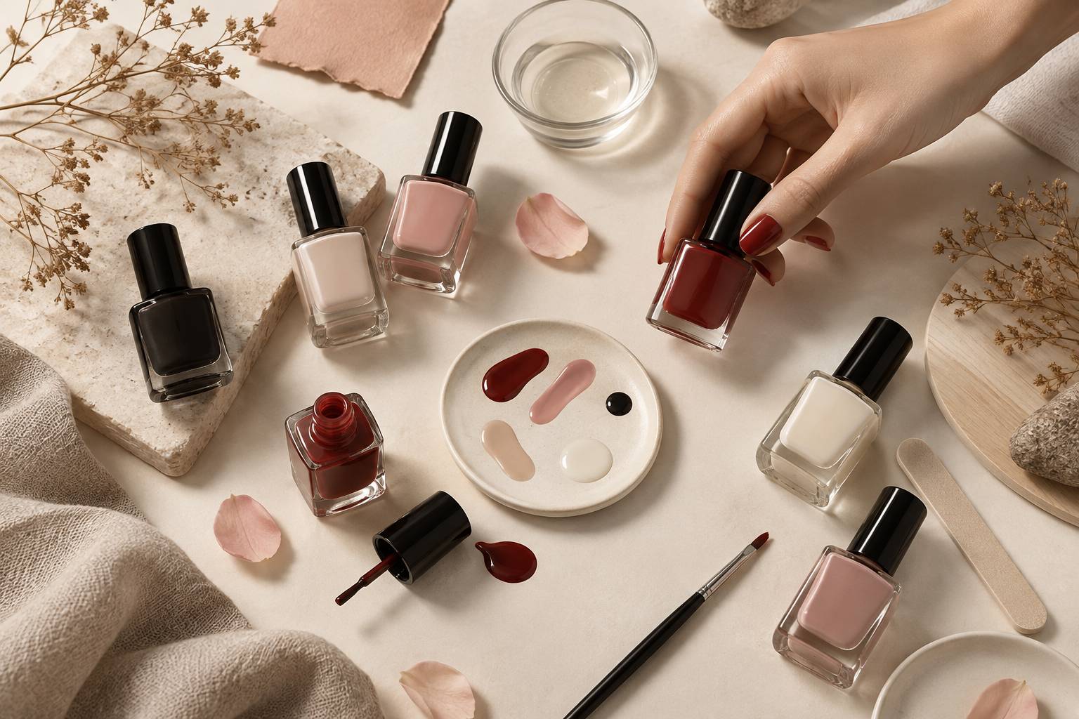 Illustration éditoriale du sujet : Kure Bazaar, Une, Priti, Avril : Découvrez les marques incontournables de vernis à ongles naturels